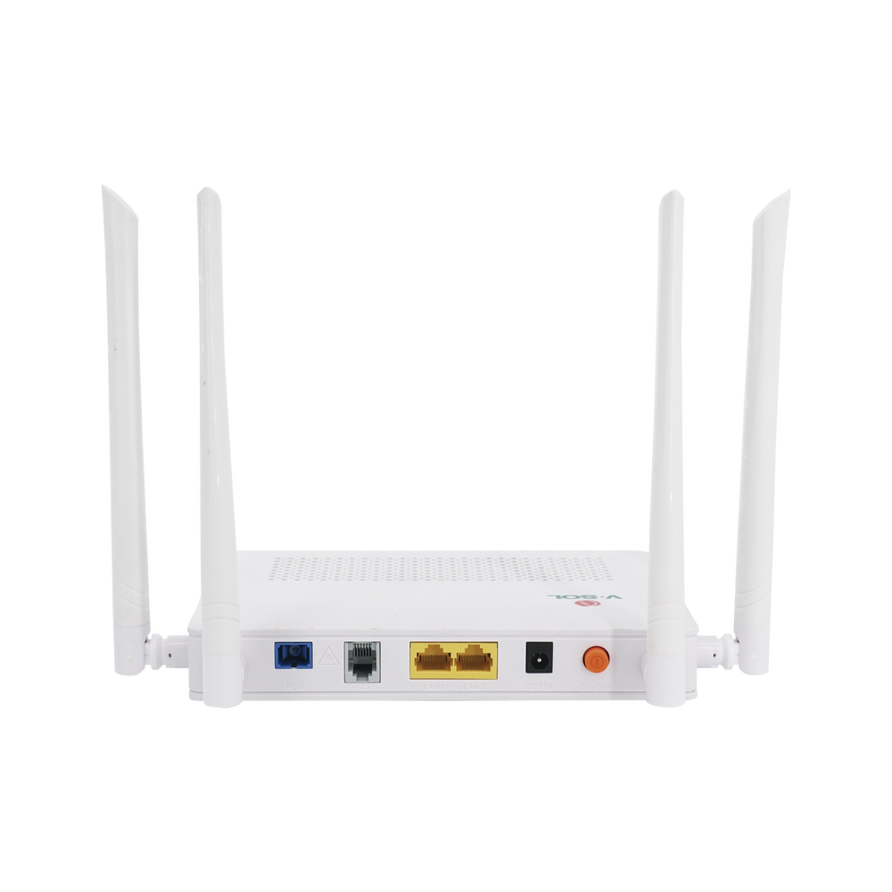 ONU Dual G/EPON con Wi-Fi AC de doble banda, 1 puerto SC/UPC + 2 puertos LAN Gigabit + 1 puerto FXS (Black Series)