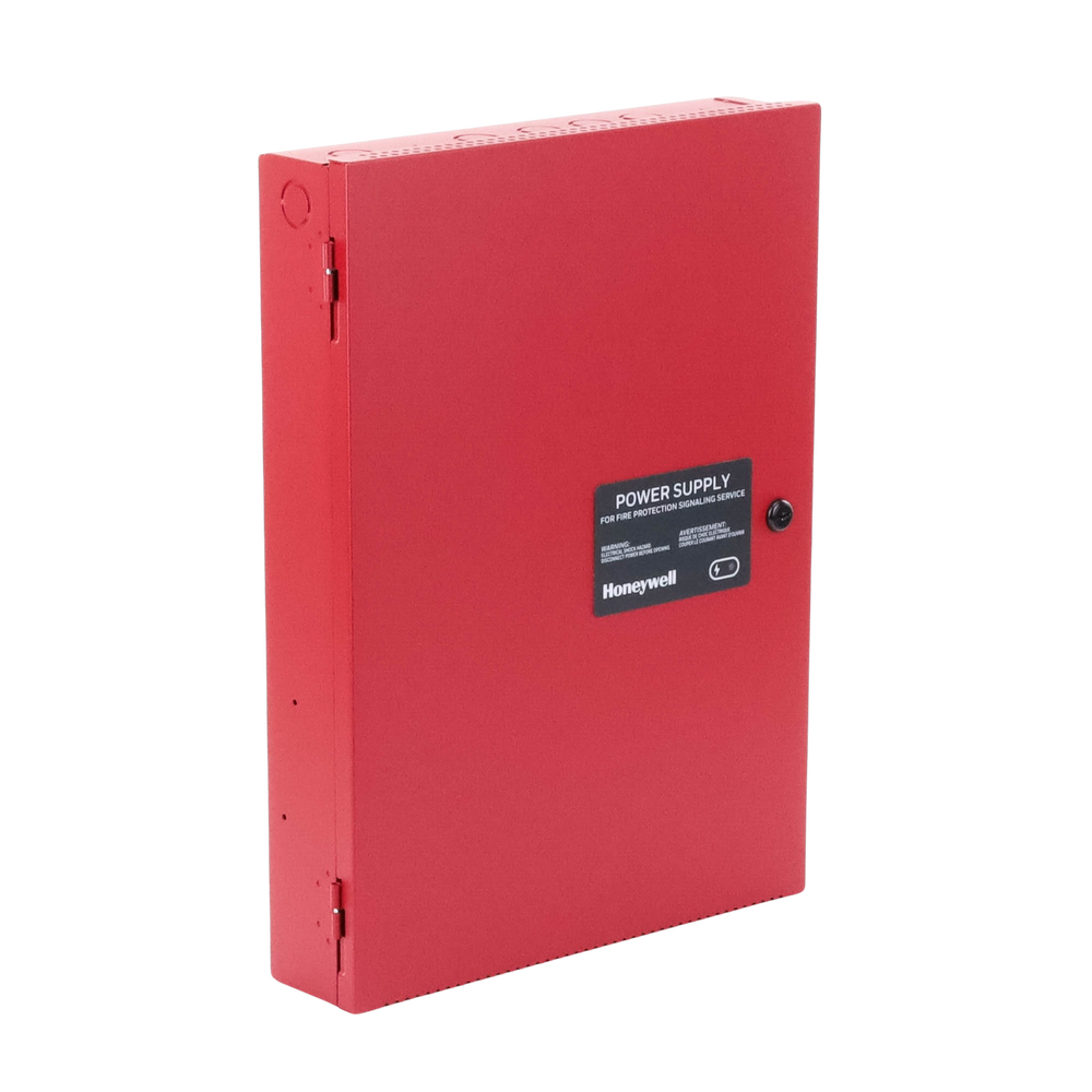 Conventional Remote Power Supply / 10 A / 3 Inputs / 7 NAC or Auxiliary 24 Vdc Outputs / Red Cabinet