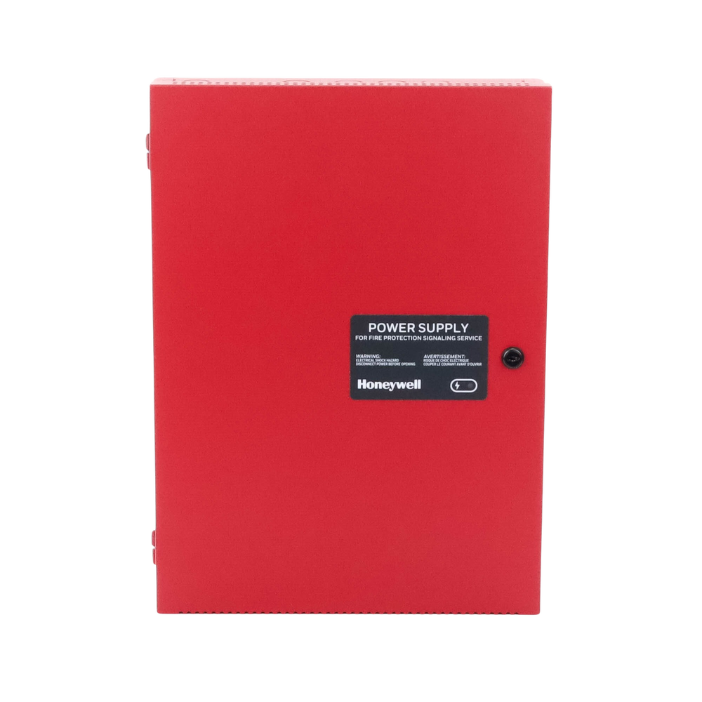 Conventional Remote Power Supply / 10 A / 3 Inputs / 7 NAC or Auxiliary 24 Vdc Outputs / Red Cabinet