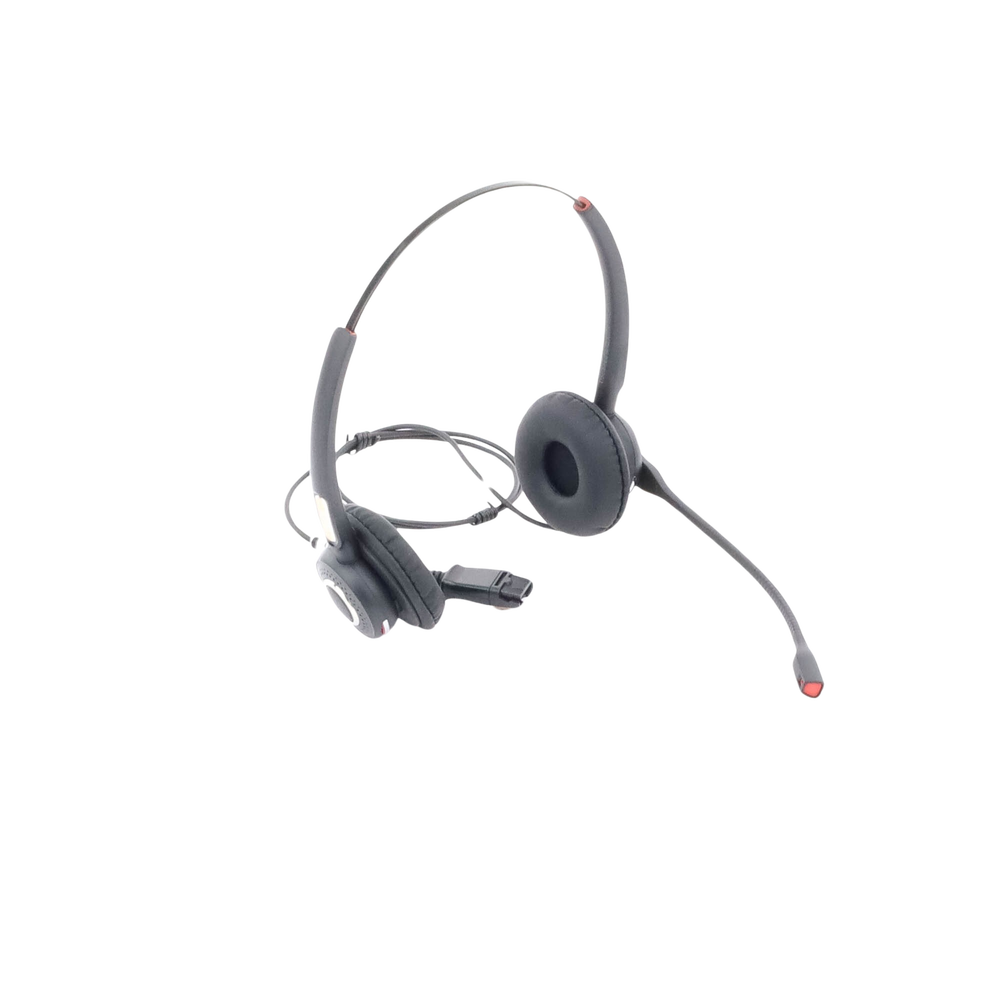 Diadema binaudal (duo) con tecnología antishock para teléfonos IP FANVIL y Polycom con micrófono de cancelación de ruido, larga durabilidad
