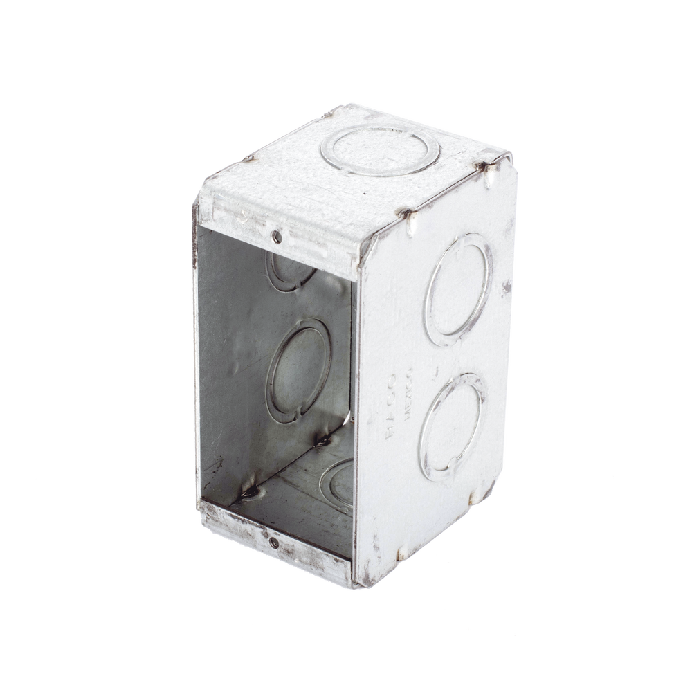 Caja Multigang de 1 Gang/ Profundidad de 2-1/2"/ 8 TKO (1/2" y 3/4").