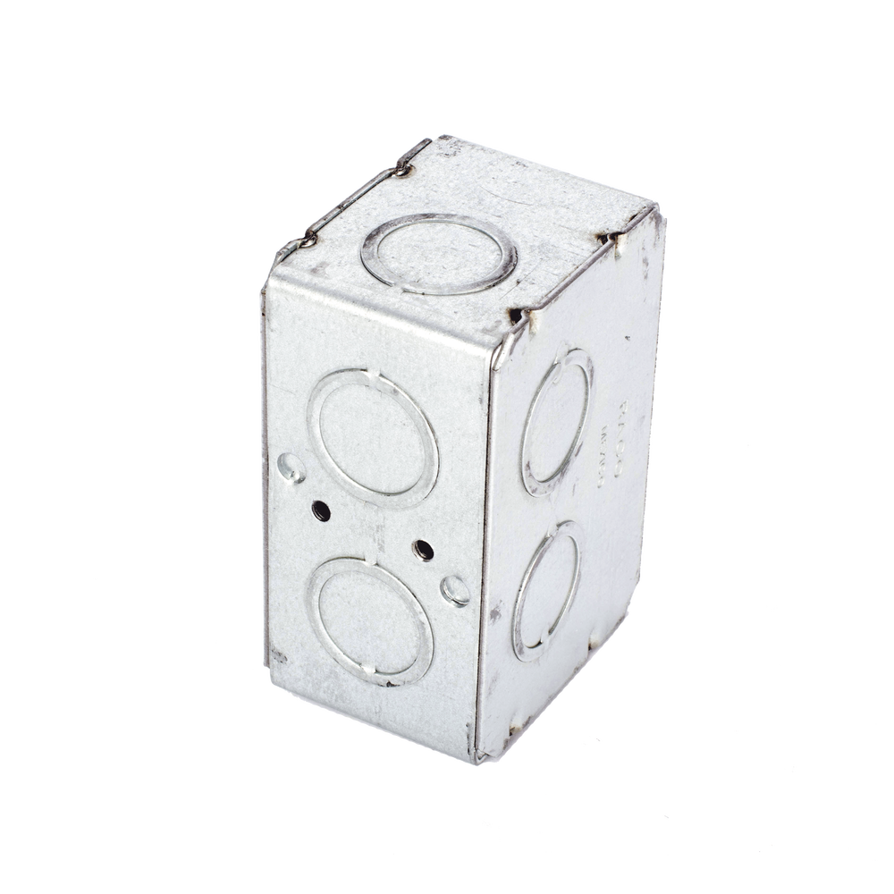 Caja Multigang de 1 Gang/ Profundidad de 2-1/2"/ 8 TKO (1/2" y 3/4").