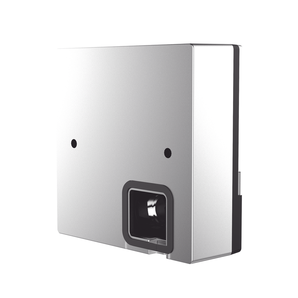 Mini intercom for hotels and hospitals, with elegant design, PoE, 1 button, 1 integrated output and input relay.
