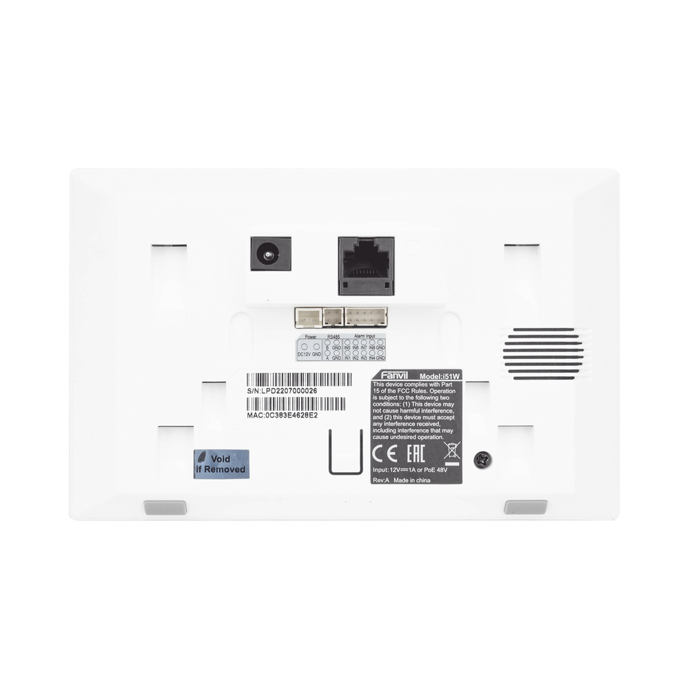 Indoor IP/SIP monitor, Wi-Fi, 4.3" color display, 2-way audio, PoE, 8 alarm input interfaces.