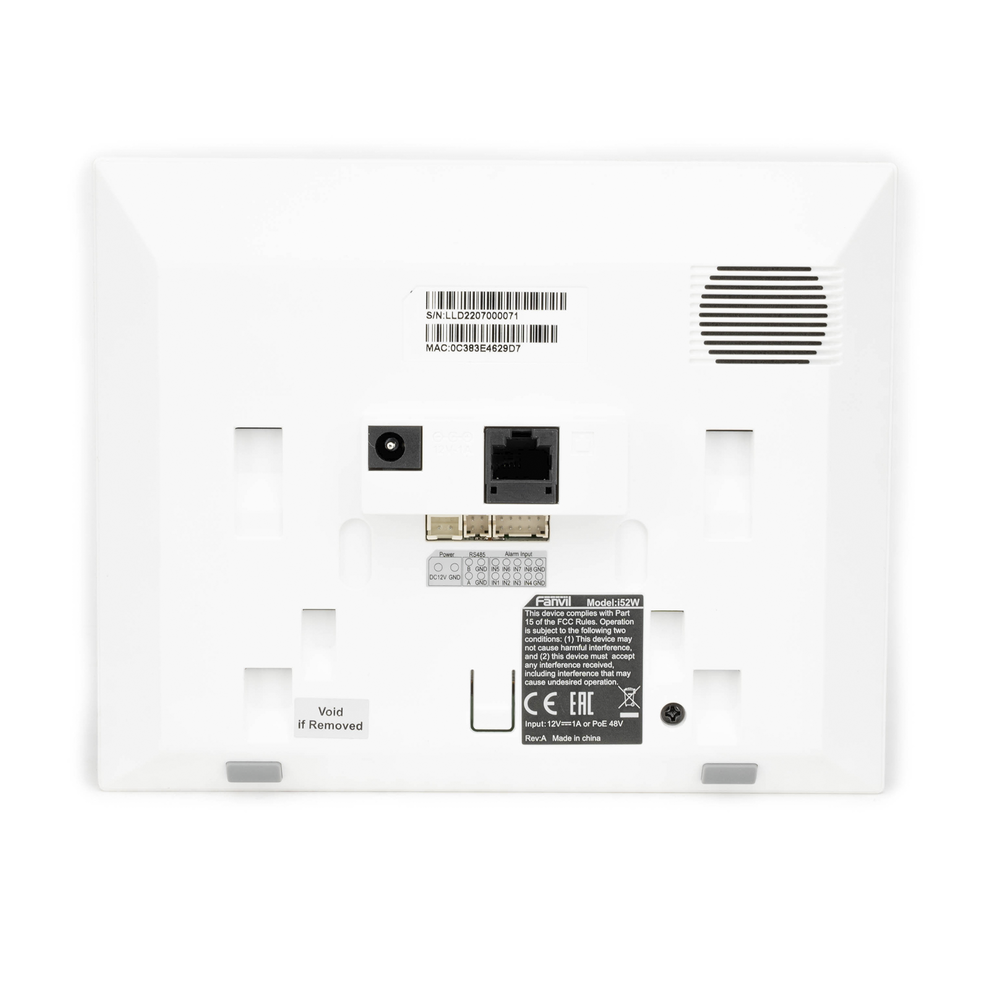 Indoor IP/SIP monitor, Wi-Fi, 7" color display, 2-way audio, PoE, 8 alarm input interfaces.