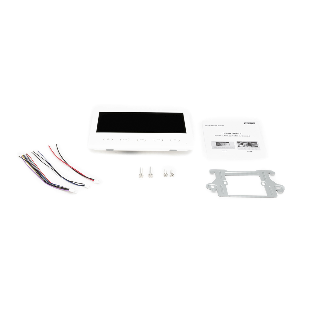 Indoor IP/SIP monitor, Wi-Fi, 7" color display, 2-way audio, PoE, 8 alarm input interfaces.