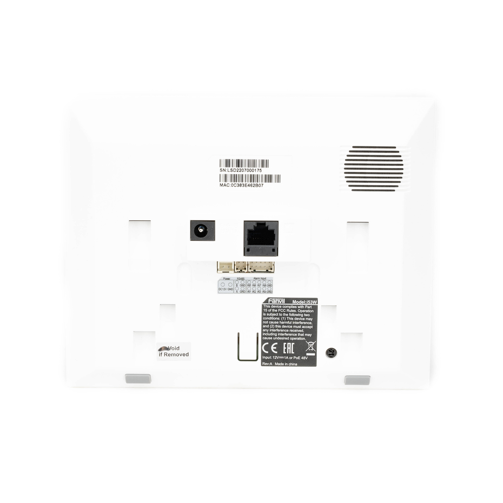 Indoor IP/SIP monitor, Wi-Fi, 7" touchscreen, 2-way audio, PoE, 8 alarm input interfaces.