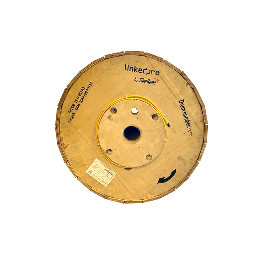 Cable de Fibra Óptica Monomodo, 12 hilos, para Interior, Tight Buffer 900µm, OFNR Riser, Dieléctrica, Precio Por Metro