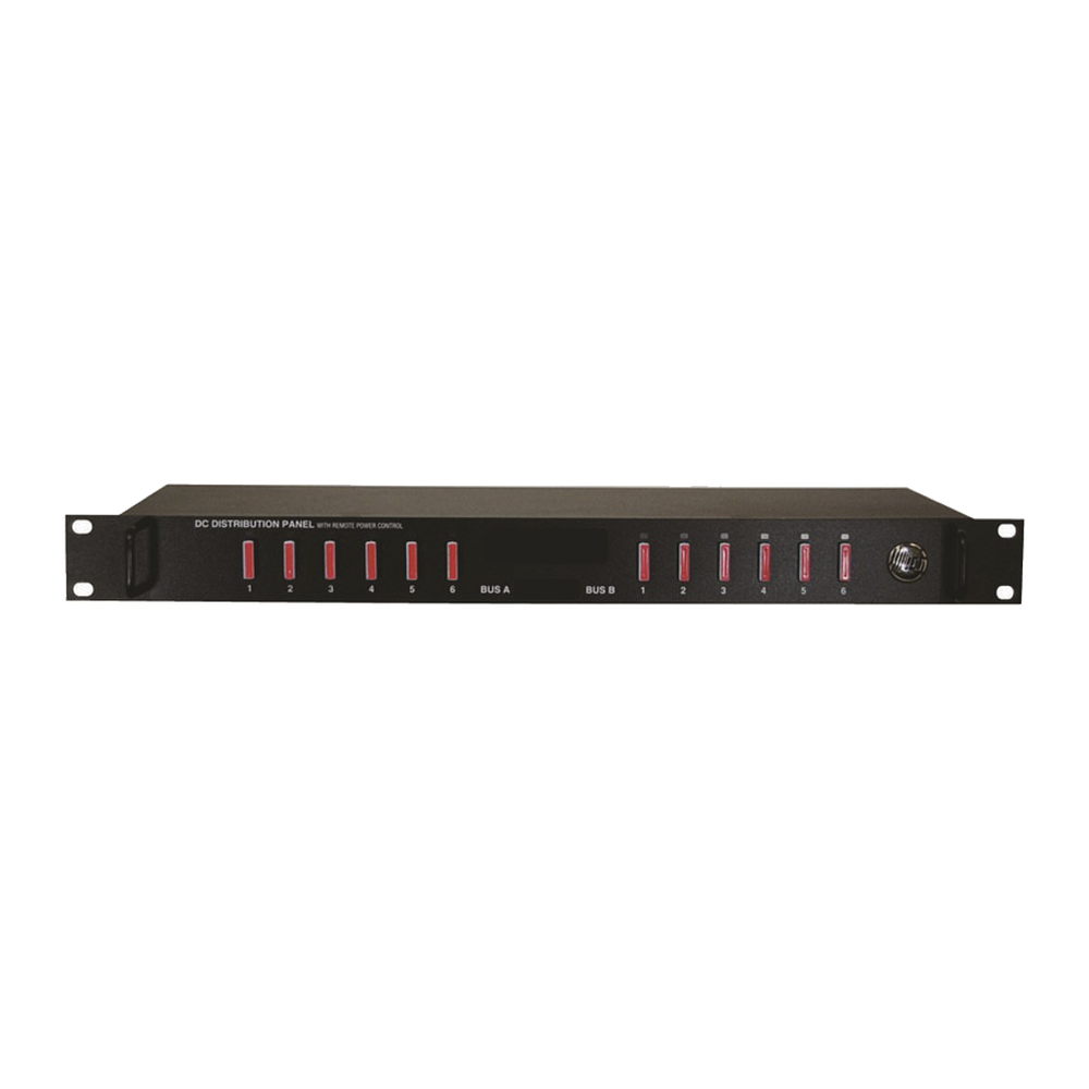 PDU Básico Administrable Doble Bus, 12 Salidas con fusible tipo ATO, Aplicaciones en 12, 24 y 48 VCD.