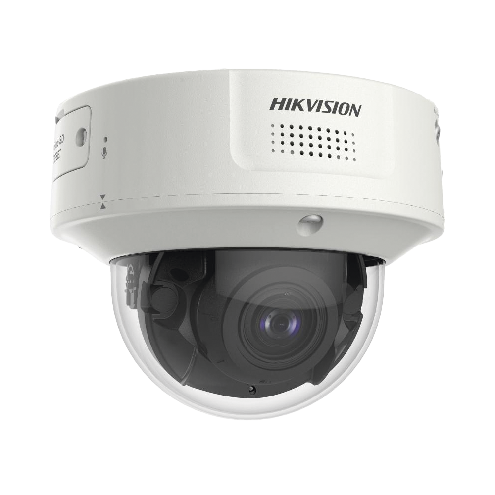 Domo IP 4 Megapixel / Lente Mot. 2.8 a 12 mm / Conteo de Personas / WDR 140 dB / 40 mts IR EXIR / DarkFighter / Exterior IP67 / IK10 / Detección Facial / Anticorrosivo