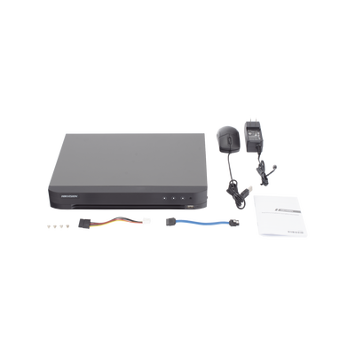 DVR 4 Canales TURBOHD + 4 Canales IP / 8 Megapixel (4K) / Audio por Coaxitron / ACUSENSE / Reconocimiento Facial / 1 Bah