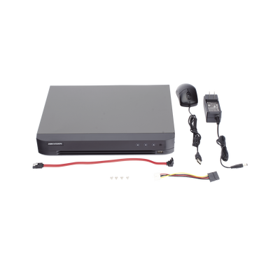 DVR 8 Canales TURBOHD + 8 Canales IP / 8 Megapixel (4K) / Audio por Coaxitron / ACUSENSE / Reconocimiento Facial / 1 Bah