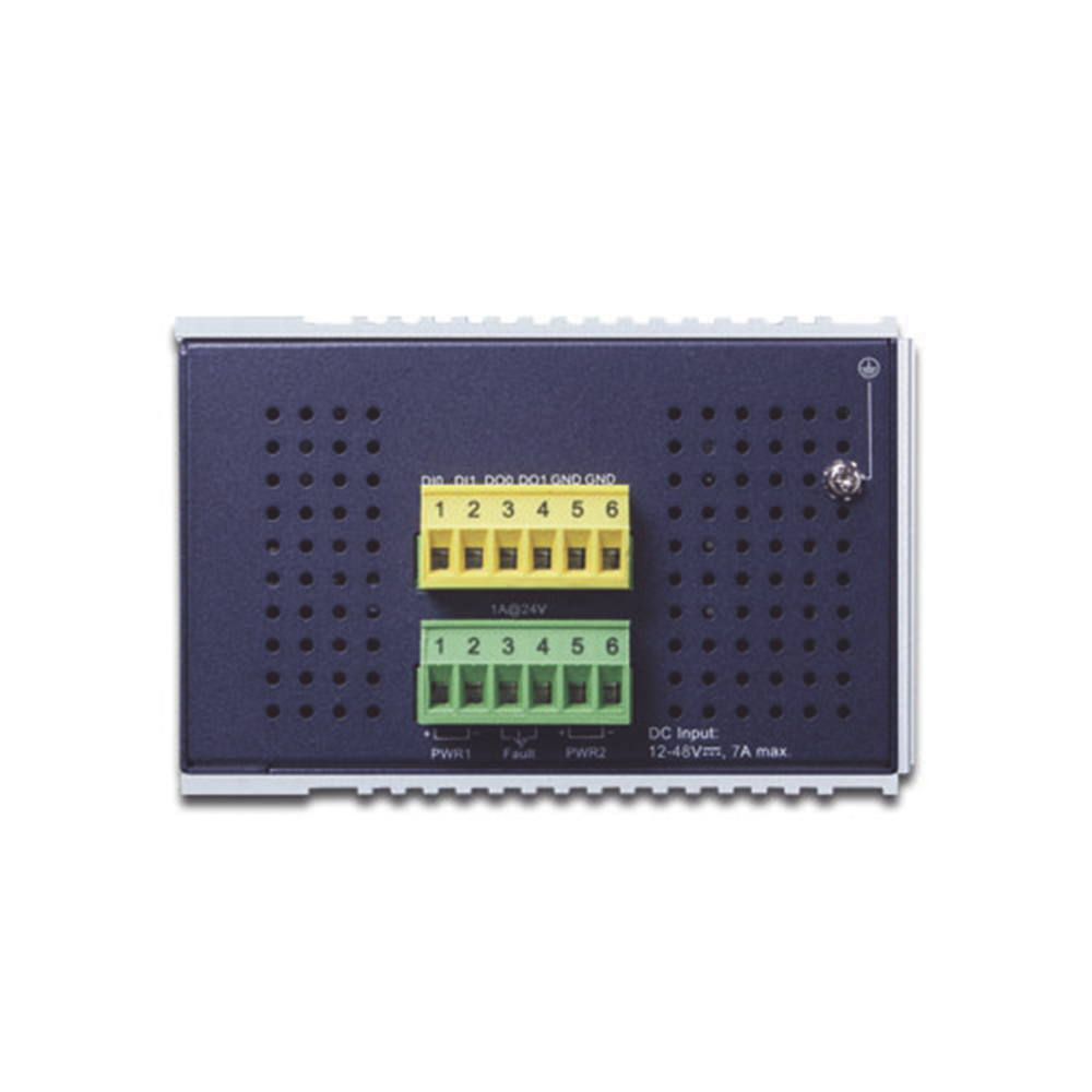 Layer 2 Managed Industrial Switch, 8 Gigabit 802.3af/at PoE ports, 2 1/2.5 Gigabit SFP ports, Secondary Power Input for Redundant Power