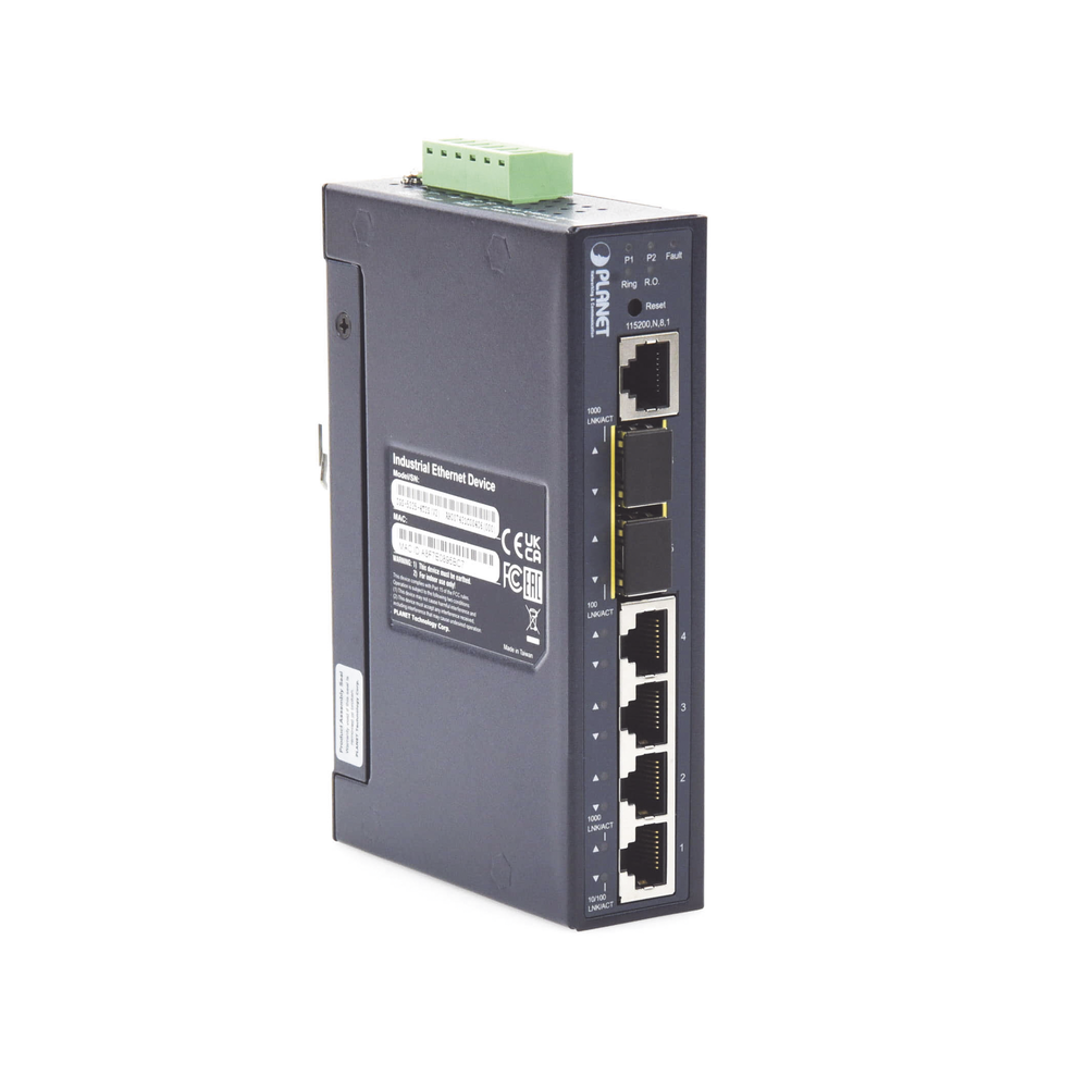 Layer 2 Managed Industrial Switch with 4 10/100/1000T Ports and 2 100/1000X SFP Ports