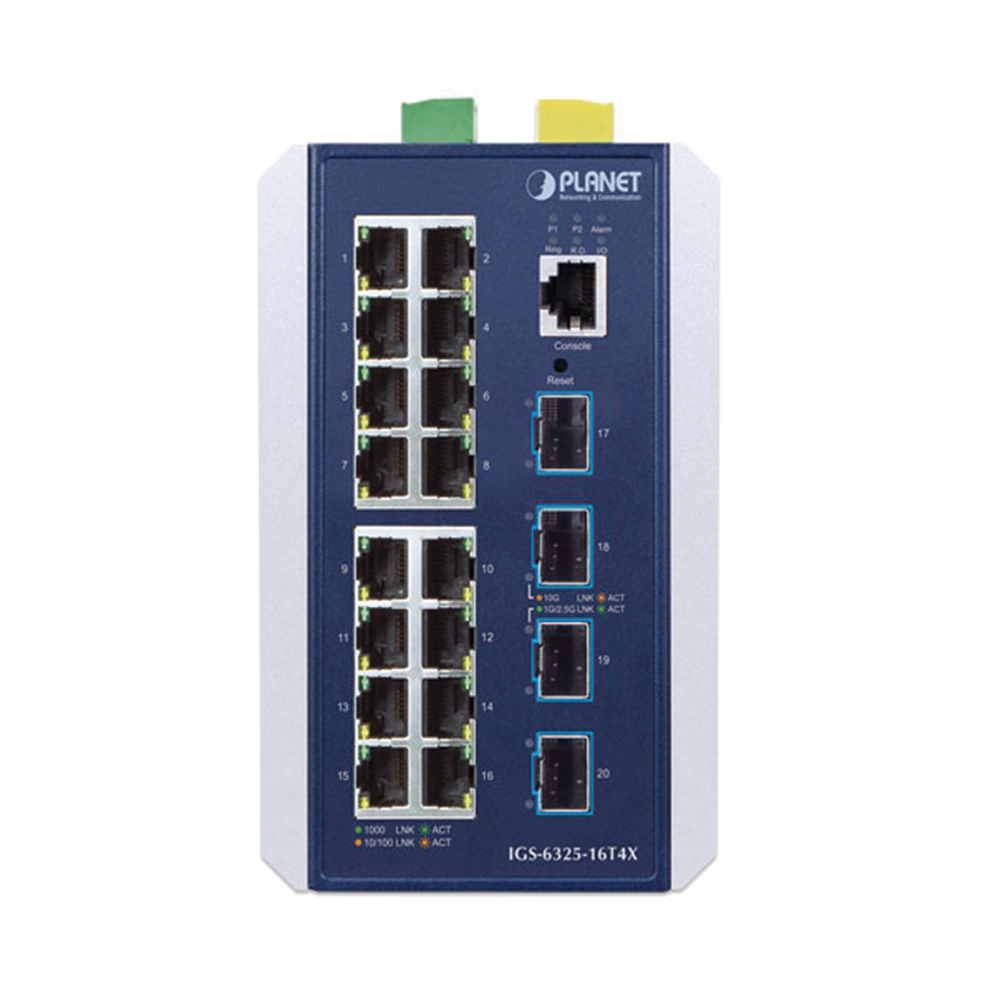 Switch Industrial Administrable Capa 3, 16 Puertos 10/100/1000BASE-T + 4 Puertos SFP+ de 10GBASE-X