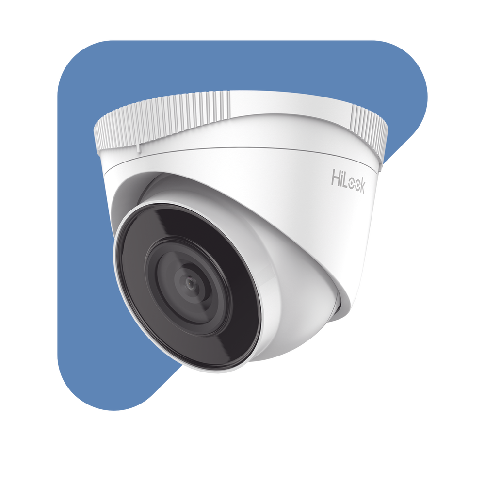 HiLook Series / Turret IP 4 Megapixel / 30 mts IR / Exterior IP67 / PoE / Lente 2.8 mm / WDR 120 dB / Onvif