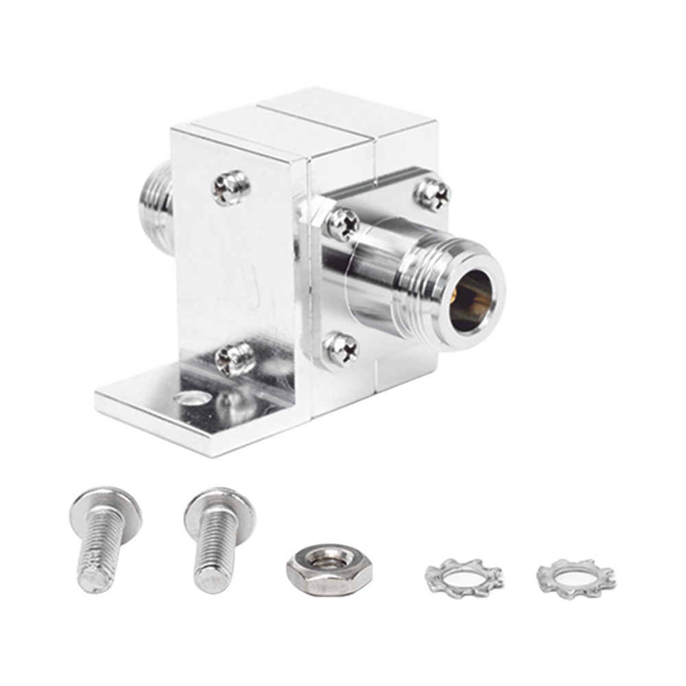 Protector Coaxial RF de CD Para 125 - 1000 MHz Con Ceja lateral y Conectores N Hembra en Ambos Lados, 50 Ω
