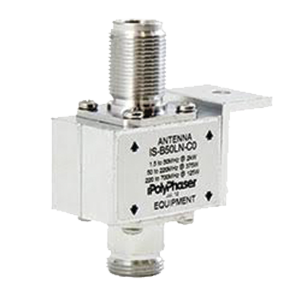 Protector Coaxial de 10MHZ a 1GHZ Con Bloqueador de DC y Conectores N Hembra, 50 Ω