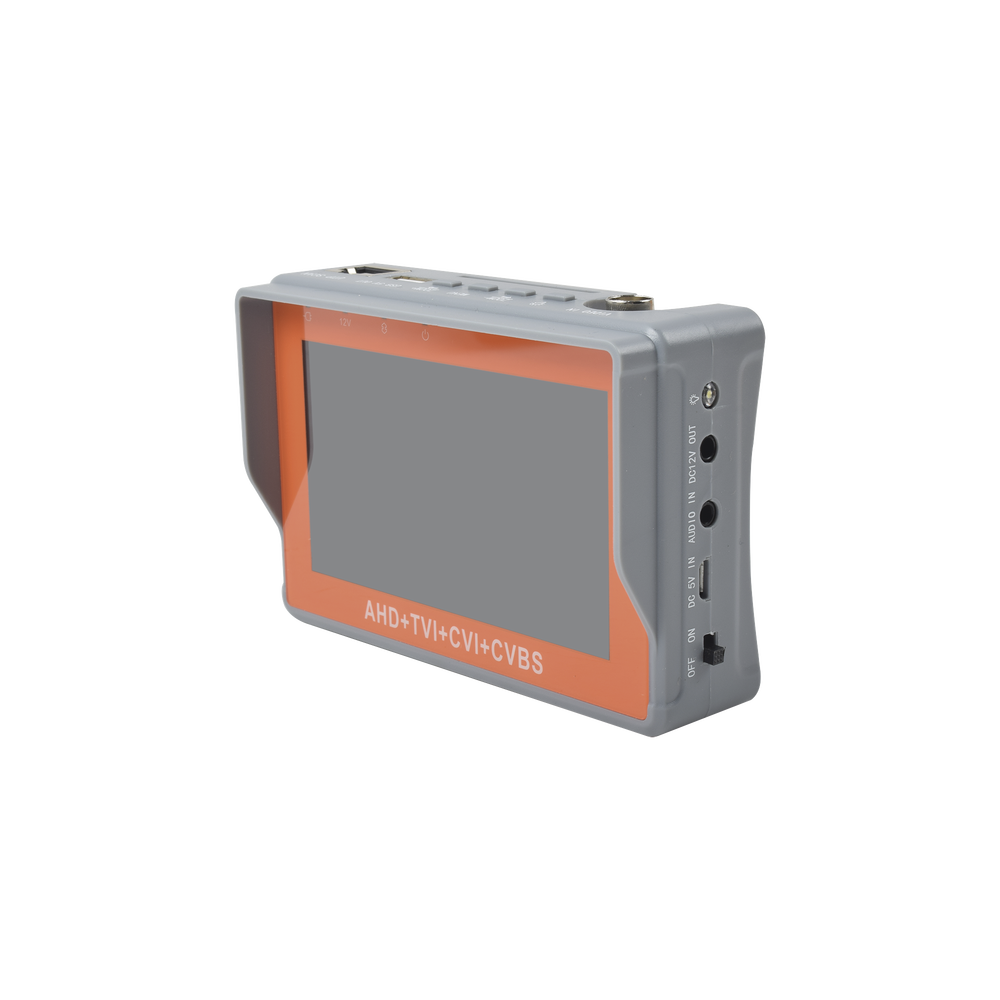 Wrist Video Tester with 4" Display for HD-TVI 5MP, HD-CVI 5MP, AHD 5MP and Analog 1200 TVL Cameras, Coaxitron Control