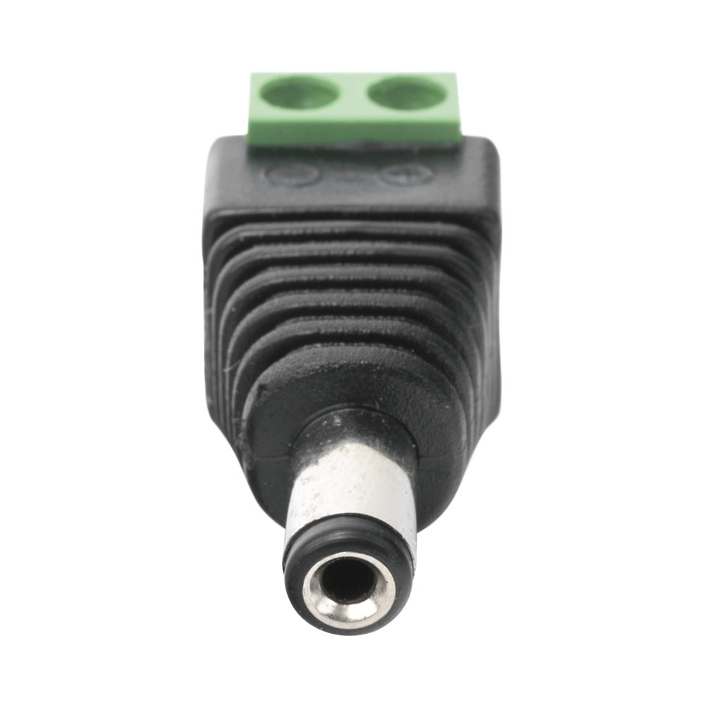 Adaptador Macho Tipo Jack de 3.5 mm Polarizado de 12 Vcc / Terminales Tipo Tornillo / Polarizado (+/-) / Ideal para Cámaras de CCTV.