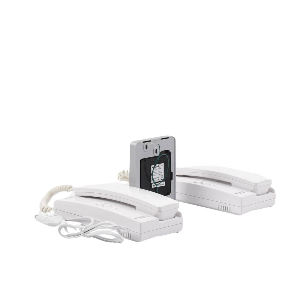 Kit de Audio Portero con 2 Auriculares y Frente de Calle
