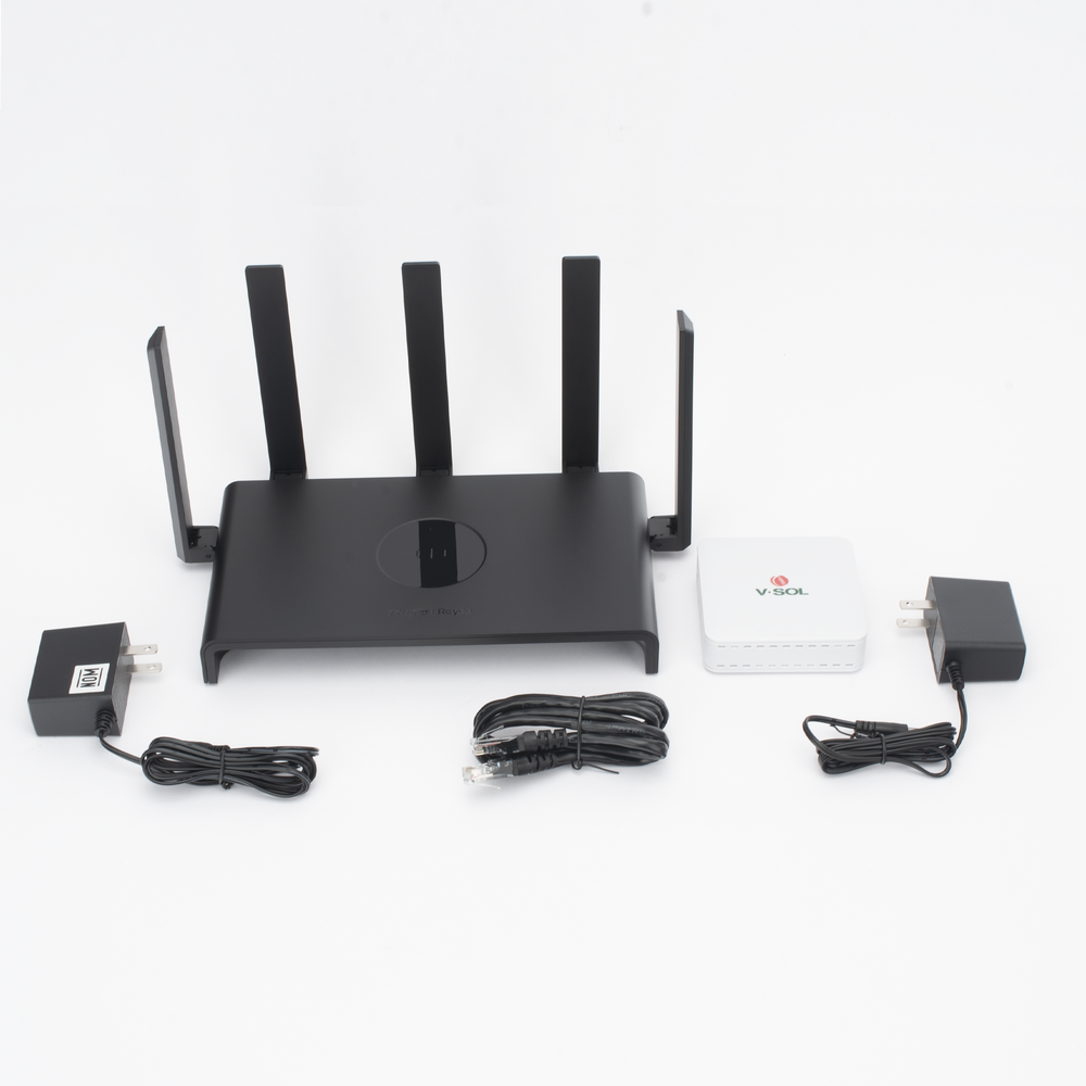 Kit de ONU Bridge Dual GPON/EPON + Router Home Mesh Ideal para distribuciones ISP de mayor cobertura Wi-Fi en Hogares y Oficinas