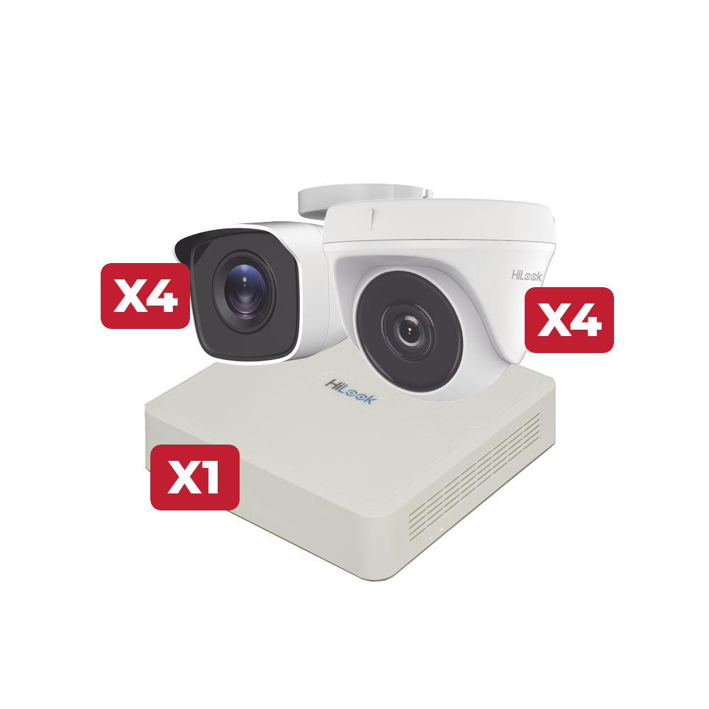2 Megapixel CCTV Kit / Includes 8 Channel Recorder / Dome Camera / Bullet Camera / 1TB WD Purple