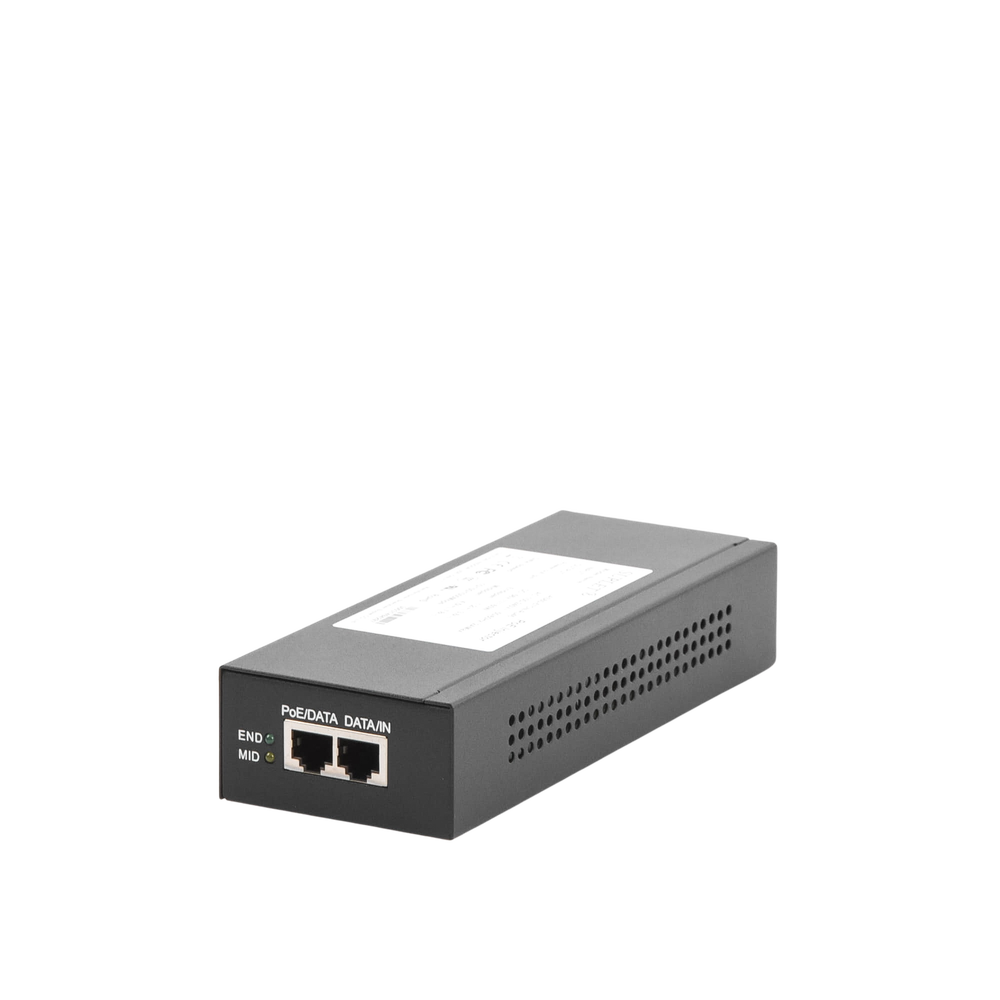 Super Hi-PoE Injector / 56 Vdc / 60 Watts / For HIKVISION PTZ / IP Domes (-AE / DE) / Supports 802.3 af / at