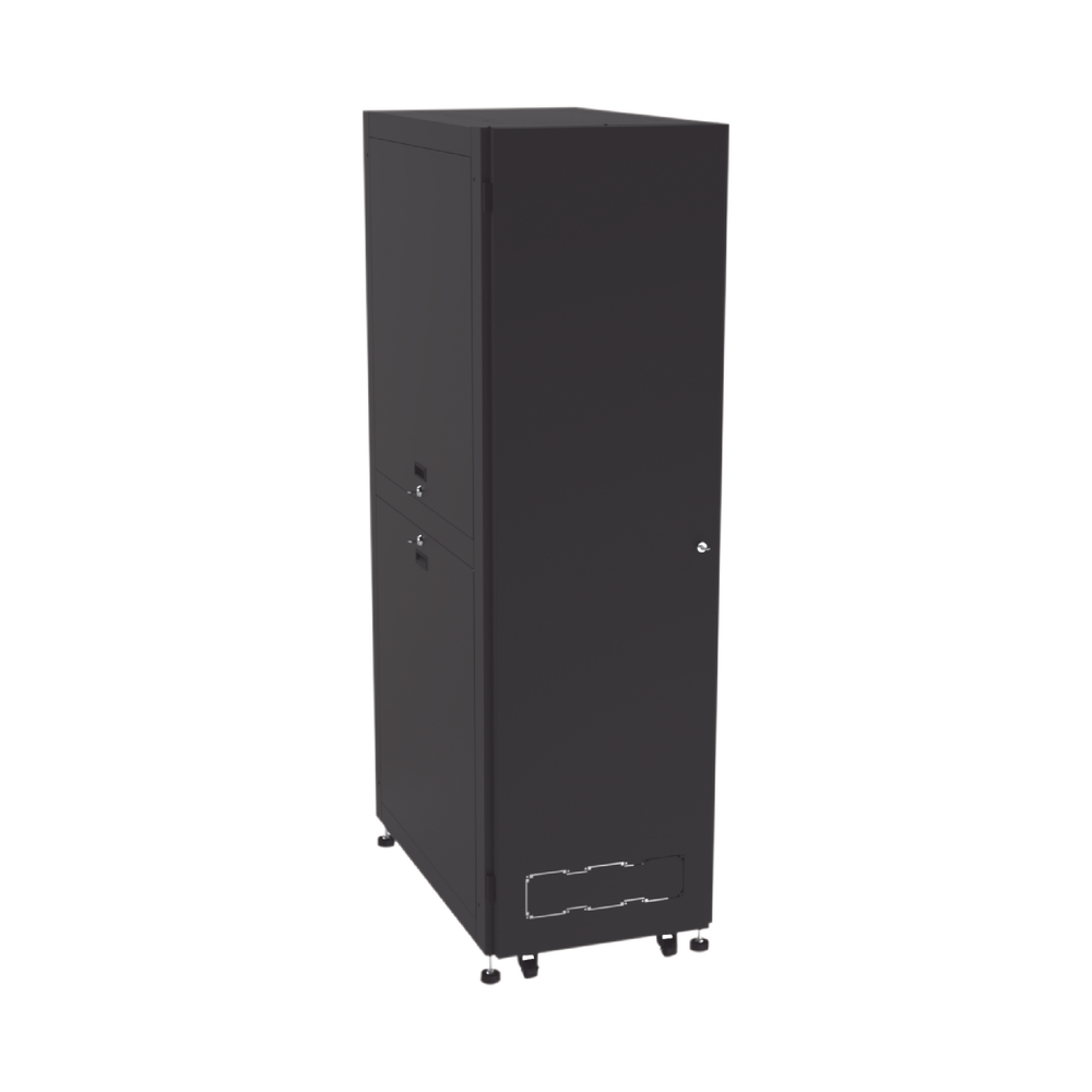 Standard 19" Rack Mount Telecommunications Cabinet, 42RU, 600mm Width x 1000mm Depth. Made of Steel.