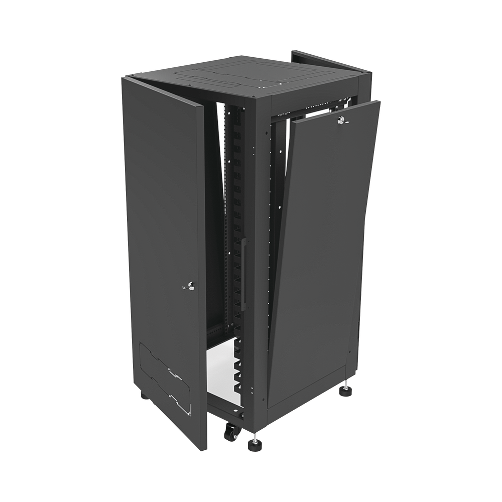 Gabinete Profesional para Telecomunicaciones de 24UR, 600 mm Profundidad.