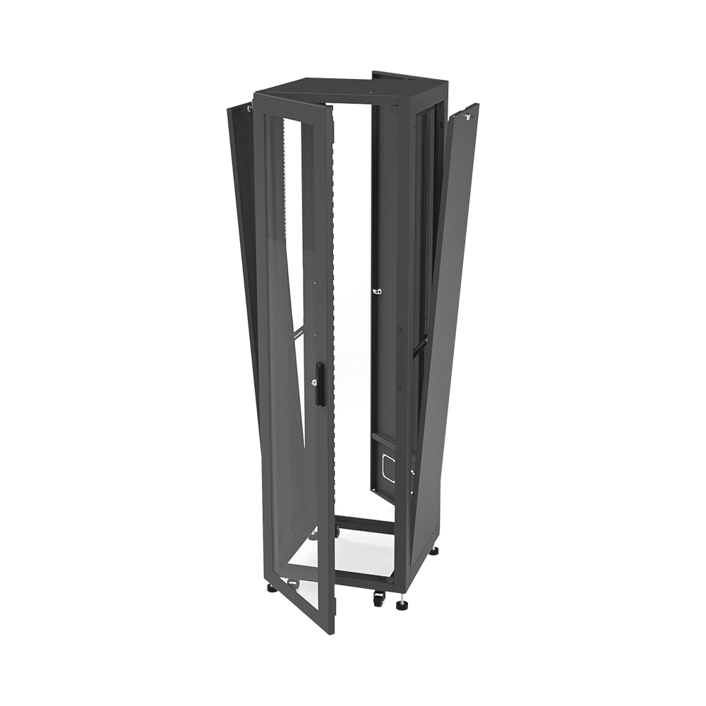 Gabinete para Telecomunicaciones Rack Estándar de 19", 42UR, 600 mm Ancho x 600 mm Profundidad. Fabricado en Acero.
