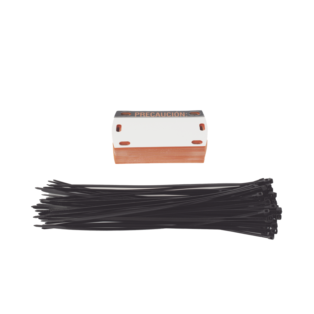 Etiqueta Autolaminada para Identificación de Fibra Optica Paquete de 25 piezas (Texto en español)