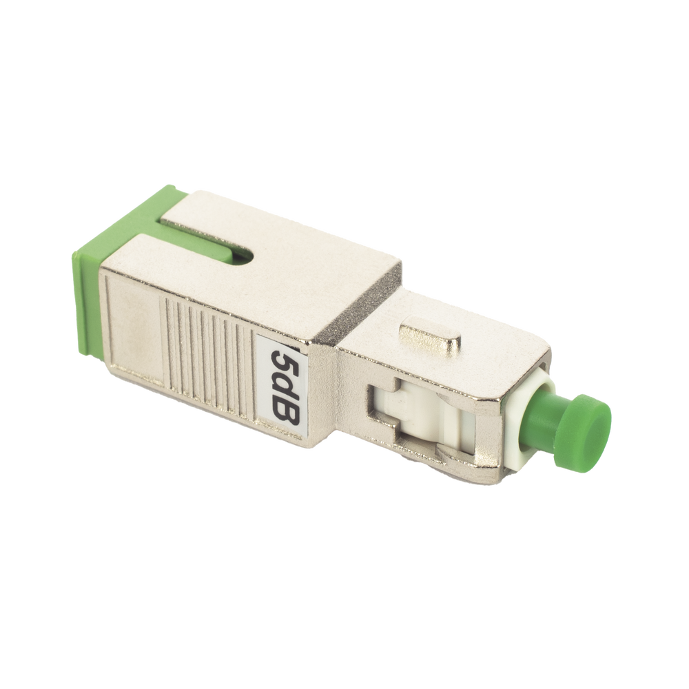 Atenuador Optico Macho-Hembra con Conector SC/APC de 5 dB para Fibra Monomodo