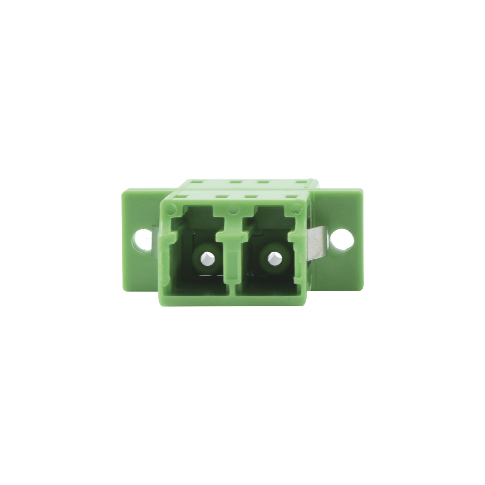 Duplex LC/APC to LC/APC fiber optic coupler module compatible with single-mode fiber