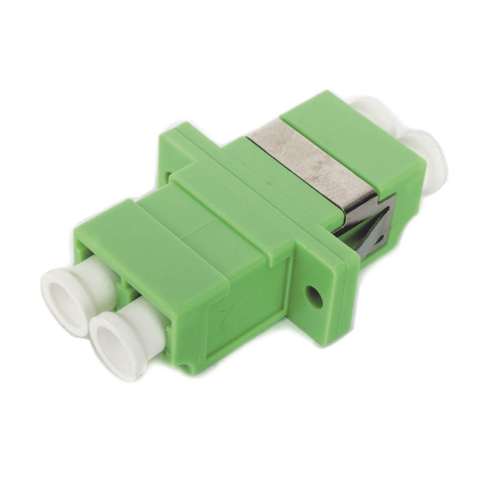 Duplex LC/APC to LC/APC fiber optic coupler module compatible with single-mode fiber