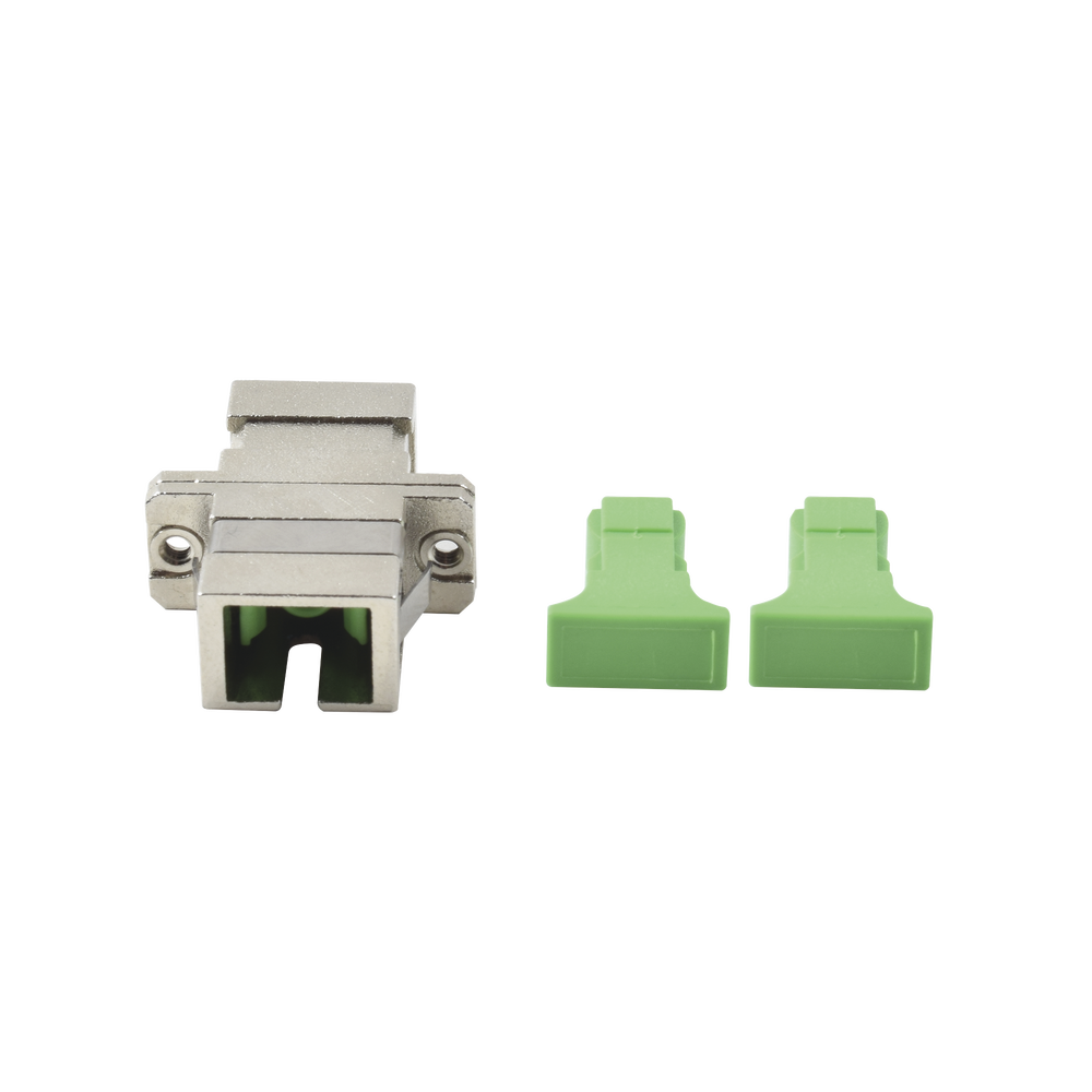 Simplex SC/APC to SC/APC fiber optic coupler module compatible with single-mode fiber