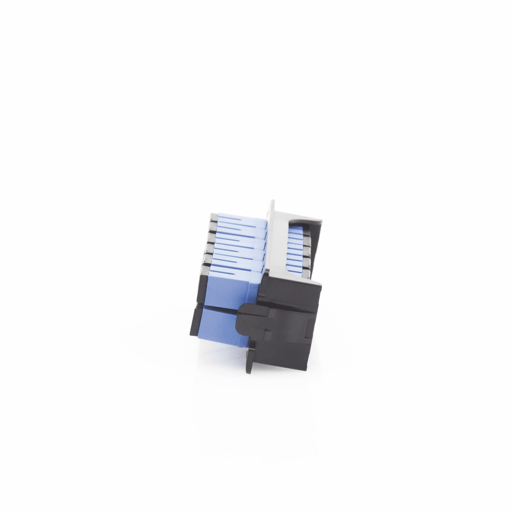 Placa acopladora para Distribuidor de Fibra Óptica LP-ODF-8024, incluye 12 acopladores SC Simplex Para fibra Monomodo (12 fibras)