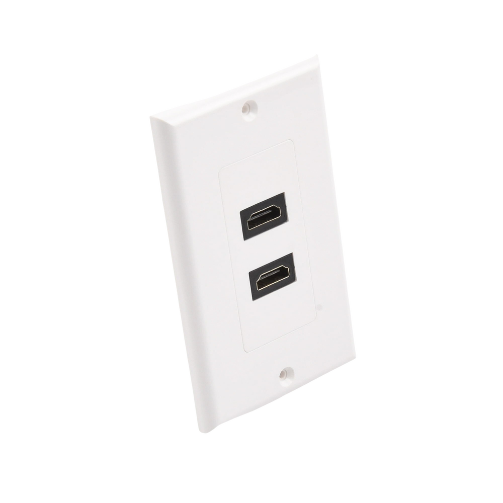 2 Port HDMI Female to Female Wall Plate