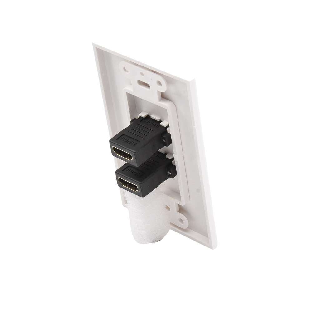 2 Port HDMI Female to Female Wall Plate