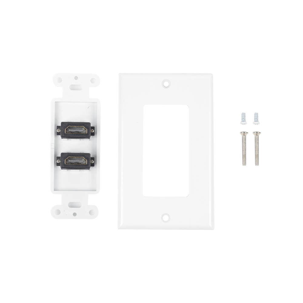 2 Port HDMI Female to Female Wall Plate
