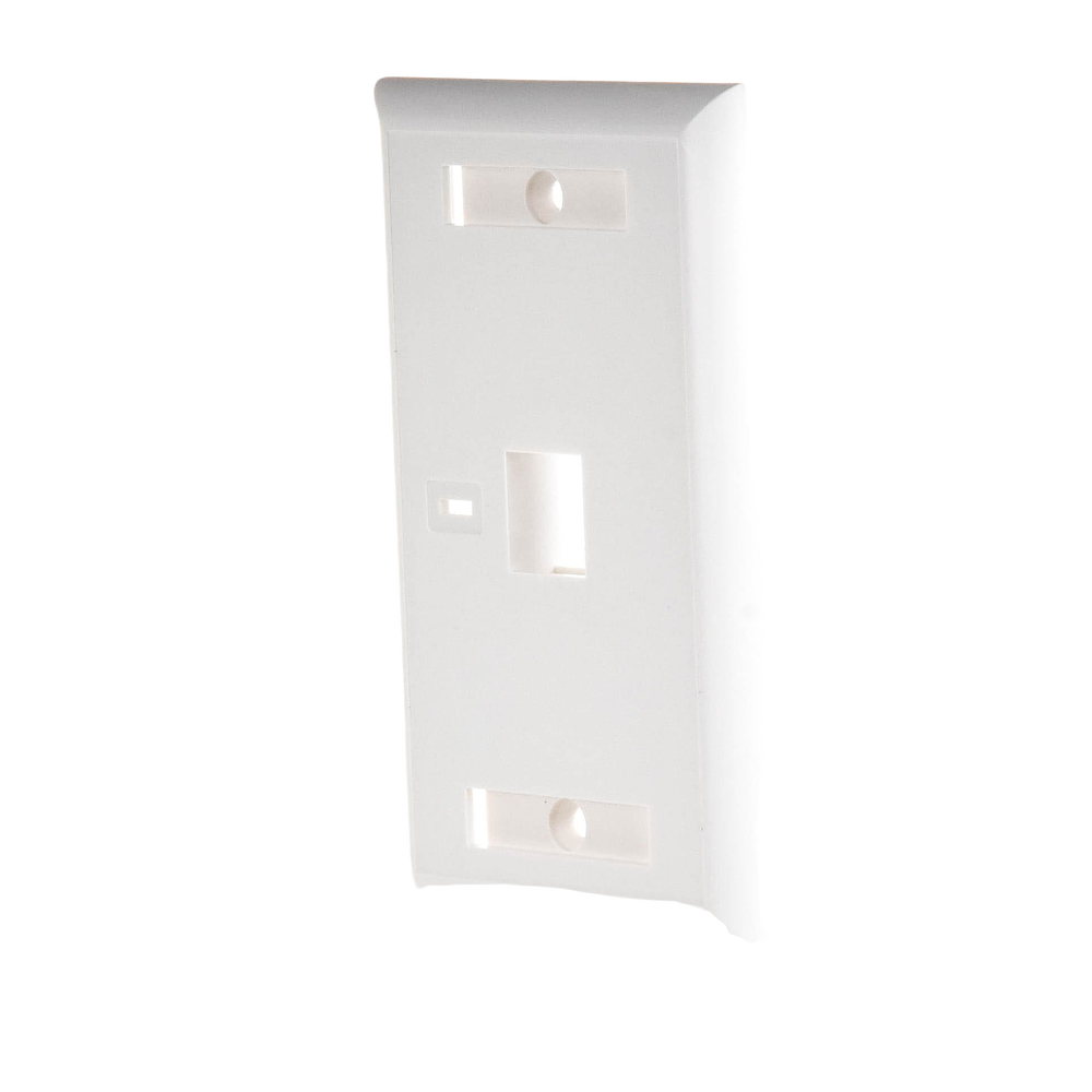 1-Port Keystone Wall Plate with Label Space, White