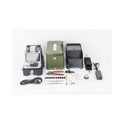 Fusionadora de Fibra Óptica MultiModo y MonoModo / 6 motores / Alineación por Núcleo / OPM + VFL / Cleaver Eléctrico de