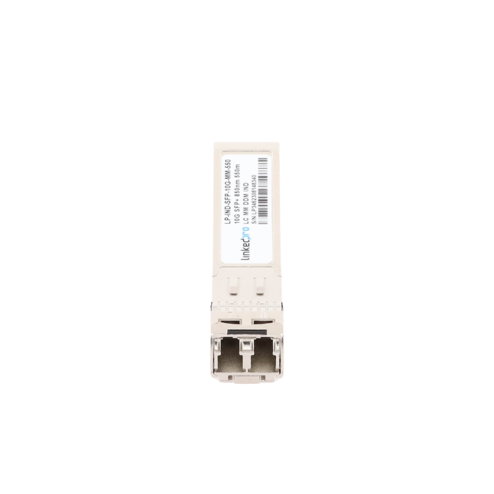 Industrial SFP+ (Mini-Gbic) Transceiver / Multimode / 10 Gbps Speed / Duplex LC Connectors / Up to 550 m Distance