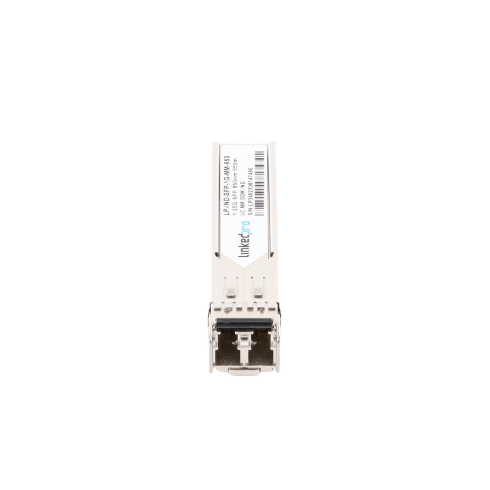 Industrial SFP (Mini-Gbic) Transceiver / Multimode / 1.25 Gbps Speed / Duplex LC Connectors / Up to 550 m Distance