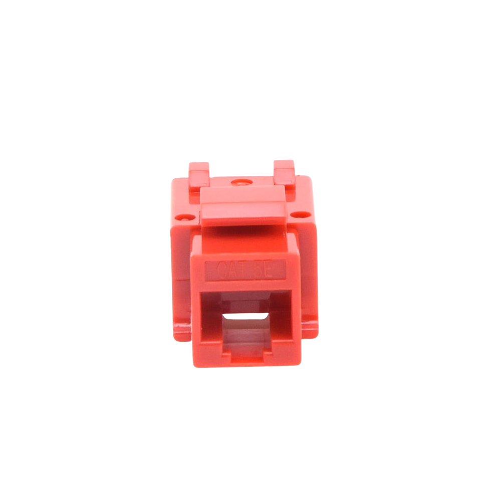 Cat5e Keystone Jack Module with 110 Degree Punchdown Termination for Faceplate - Red