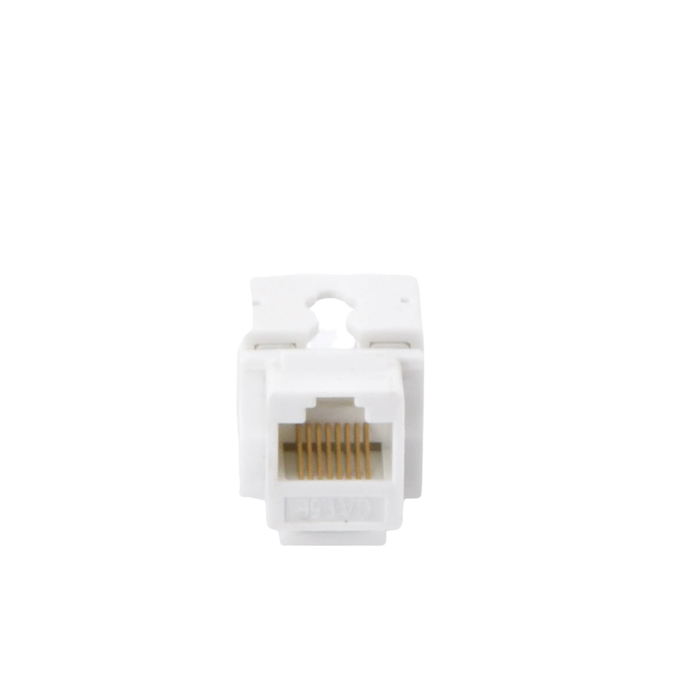 Cat5e Keystone Jack Module with 110 Degree Punchdown Termination for Faceplate - White