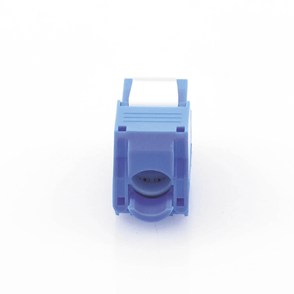 Cat5e Keystone Jack Module (toolless), with 180º angled termination, Blue color, Compatible with Linkedpro Faceplate and Patchpanel