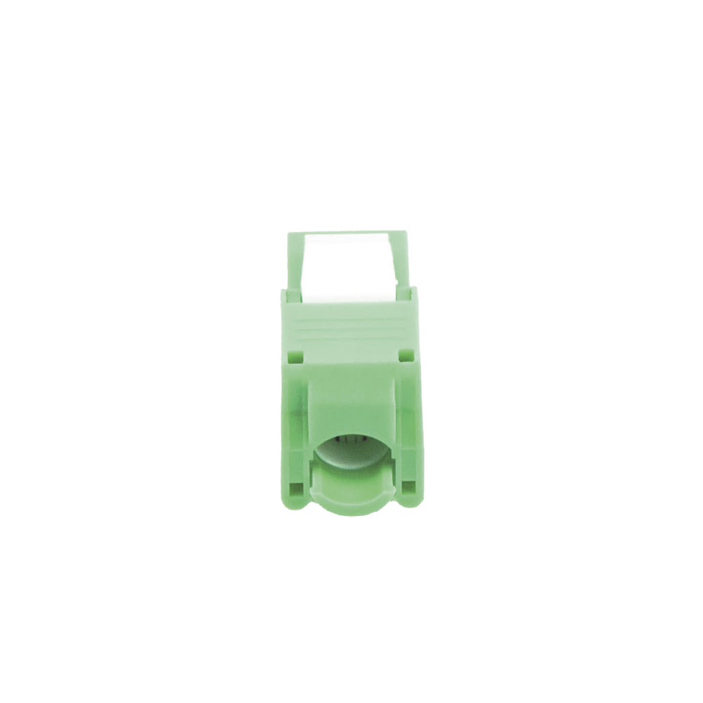 Cat5e Keystone Jack Module (toolless), with 180º angled termination, Green Color, Compatible with Linkedpro Faceplate and Patchpanel