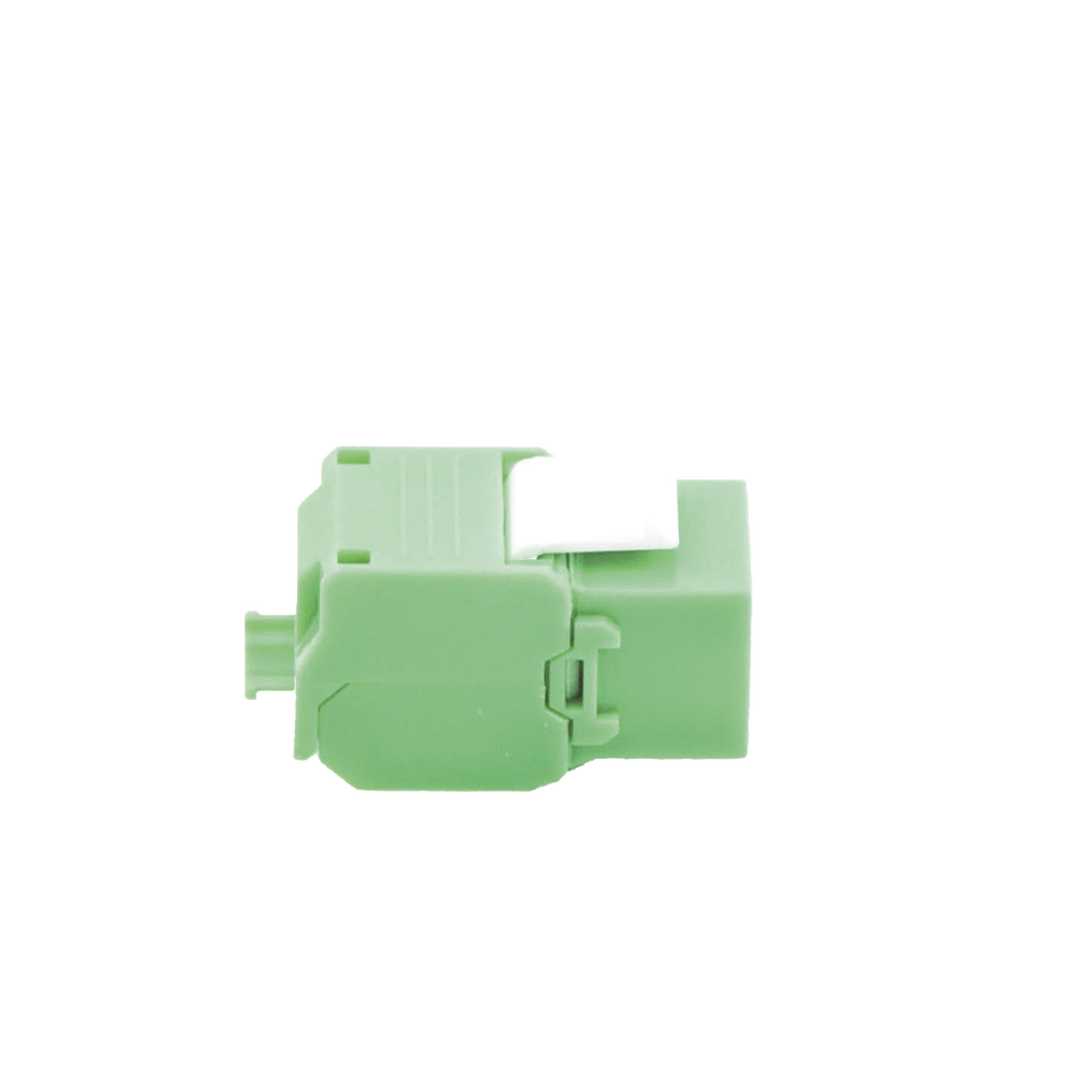 Cat5e Keystone Jack Module (toolless), with 180º angled termination, Green Color, Compatible with Linkedpro Faceplate and Patchpanel