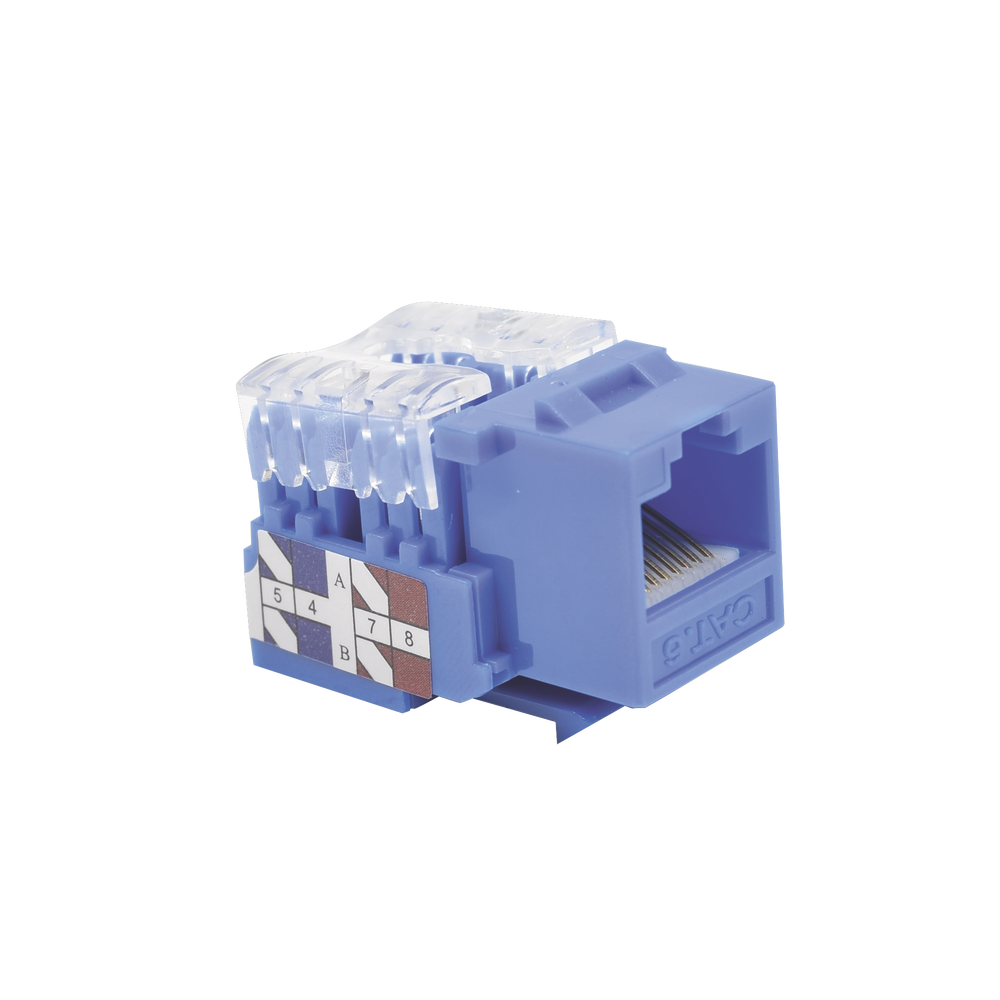 Jack 110 Cat6 Module, Keystone for faceplate - Blue Color